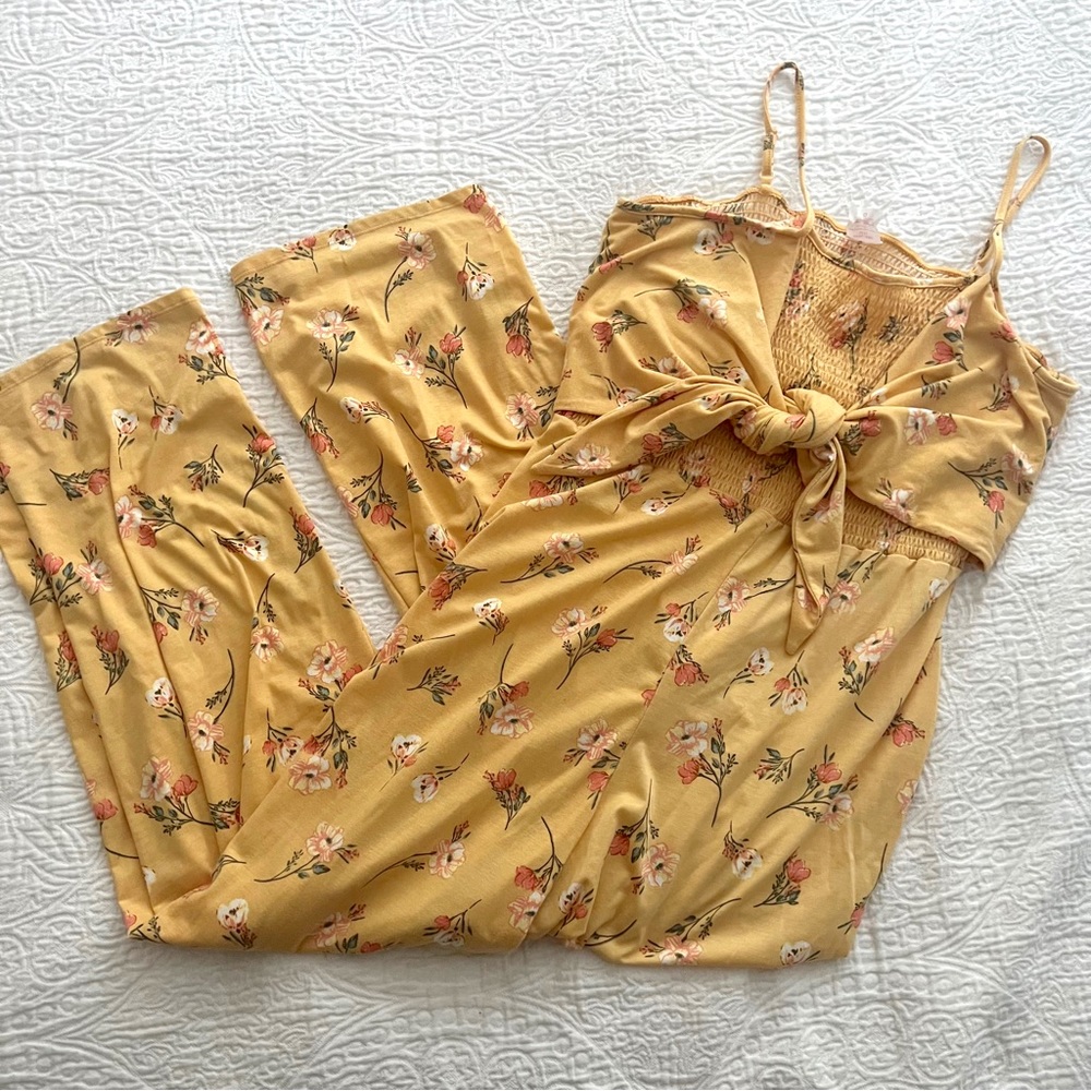 No Boundaries Floral Jumpsuit